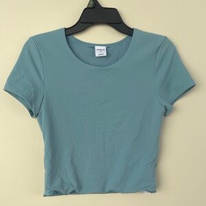 Comfortable Teal Women's Crop Top